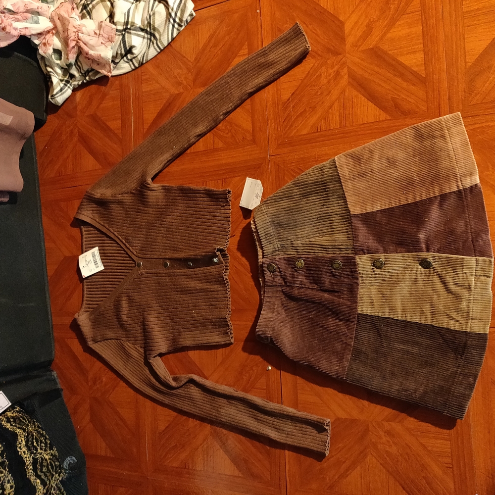 Vintage Corduroy Patchwork Set